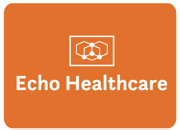 Echo Healthcare logo located on the left breast of the Spirit Wear shirt